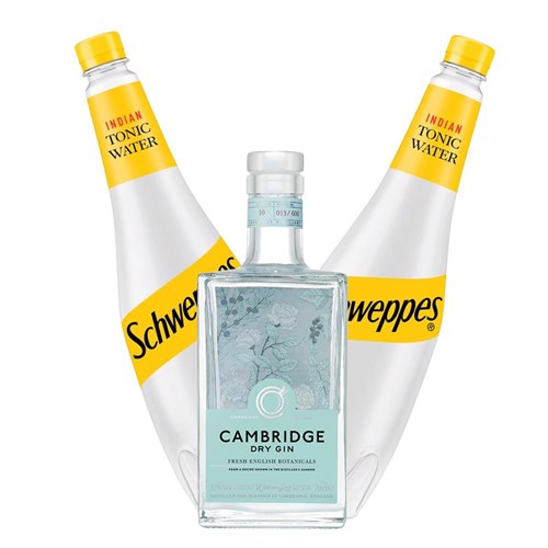 Cambridge Dry Gin 70cl with Tonic Mixer